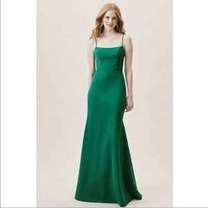 Green BHLDN formal dress